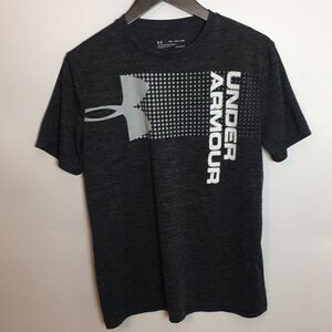 Under Armour HeatGear Loose-Fit Black and Gray T-Shirt Youth XL